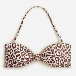J.Crew NWT Knot Bandeau Bikini Top in Leopard Print Size 3X Photo 0