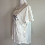 Rae Dunn  "SUMMER VIBES" Short-Sleeve T-Shirt, off White, Women's Size M Photo 4