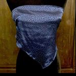 SheIn Satin Navy Tie Backless Bandana Tube Cami Tank Top size Medium with bag Photo 0