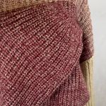 Wet Seal Burgundy wine and mocha long lantern sleeve cropped sweater size XL Photo 1