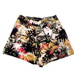 Valerie Stevens Dressy Shorts White Black Floral Photo 0