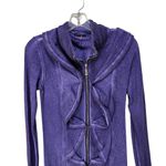 Yest Acubi Hippie Eclectic Mori Girl Lagenlook Purple Ruffled Hoodie Size Small Photo 2