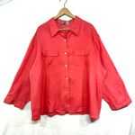 Edward Woman 2X Plus Pink Irish Linen Buttoned Shirt Summer Resort Breezy Beach Photo 0