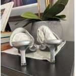 Black Suede Studio Cali SILVER Glitter Slide Sandal Womens Size 38.5 Photo 10