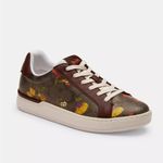 Coach NWT Clip Low Top Sneaker In Signature Canvas With Floral Print size US6 Photo 1