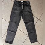 Nordstrom BP Faded Black High-Rise Mom Jeans Waist 26 Goth Casual Cotton Denim Photo 0