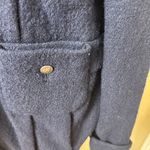 Anthropologie Elevenses Wool Blend Navy Jacket Blazer with Fun Details Size 14 Photo 2