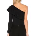 Milly  Women’s Large Black One Shoulder Ruffle Top Photo 1