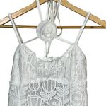 For Love & Lemons NWT  White Lace Floral Choker Neck Harriet Mini Dress Medium Photo 3