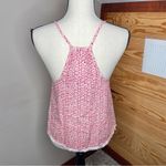 Aerie Red White Geometric Pattern Fringe Hem Racerback Tank Top Extra Small NWT Photo 3