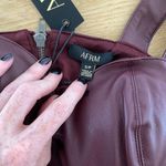 AFRM Koa Vegan Leather Crop Top in Port Royale Purple Photo 3