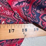 Boemo Red Paisley Tiered Boho Maxi Dress Womens L Long Sleeve Fall Peasant Size L Photo 4