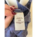 Free People Linen Romper Racerback Drawstring Waist Button Front Blue Small Photo 6