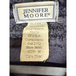 Jennifer Moore  Vintage Plaid Fleece Full Zip Jacket Plush Blue Black size Medium Photo 4