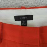 J.Crew Peyton Pant Stretch Linen L2881 Orange Women's 10 Cropped Wide Leg Lined Photo 6