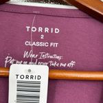 Torrid NEW Classic Fit Cotton Crew Neck Slasher knit purple Tee plus size 2X Photo 3