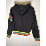 COOGI COOJI Vintage Y2K 90s Fur Lined Hoodie Sweatshirt Jacket Grunge Mallgoth Small Photo 3