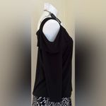 NABI Black Cold Shoulder Thick Straps 3/4th Sleeves Stretchy Material Sz XL. Photo 2
