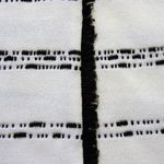 Ming Wang NWT Fringe Trim Soft Knit in Black White Dress M Photo 3