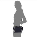 Michael Kors MICHAEL Selma Medium Studded Saffiano Leather Messenger Black Photo 1