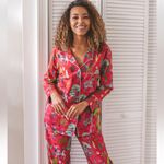 Printfresh  Antelope forest red sleep shirt size‎ large Photo 1