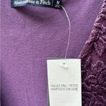 Abercrombie & Fitch NWT Purple Lace Dress Women Sz M Long Sleeve Wrap Vneck Photo 3