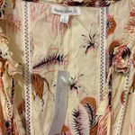 Poupette St Barth NWT Yellow Floral Ruffle Smocked Tiered Mini Dress Size Small Photo 1