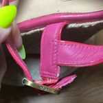 UGG  Australia Jackilyn Pink Leather Sling Back‎ Wedge Sandals Vacation Summer Photo 2