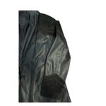 Vintage genuine leather small oversized Jacket with suede paisley‎ design Black Photo 3