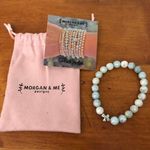 Morgan & Me Designs Beaded Christian Bracelet Handmade Jewelry Silver Cross NIP White Photo 0