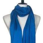 Women’s Bundle 3 Oblong Scarfs Solid Color Fringe Pink Peacock Blue Hot Pink Photo 4