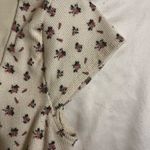 Cute floral ribbed double lined top Size M Photo 1
