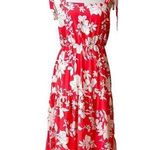 Sanctuary Women’s Dress Midi Smocked Tie Shoulders Floral Sundress Size Small Photo 0