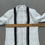 Chico's  Textured Novelty Topper Long Sleeve Jacket Ivory Cream Black Size 0 Photo 6