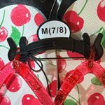 Let’s Go Women's flip flops sandals shoes - cherries - white red green - NEW - never worn. Size 7/8. Medium. Perfect and cute! Photo 4