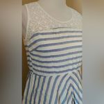 NEW A'Reve ModCloth Country Blue & Ivory Lace Top Cotton Sleeveless Dress Small Photo 2
