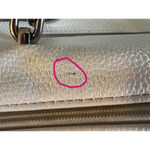 Lulu Guinness Handbag White Top Handle Satchel Zip Close Pockets Silver Accents Photo 6