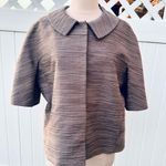 Ann Taylor Heathered Taupe Short sleeve Jacket Size Large Photo 4