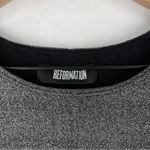 Reformation  Esen Knit Dress in Chrome Sparkle Metallic Long Sleeve Party Dress Photo 2