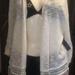 Boho Fringe cover up kimono White Size M Photo 0