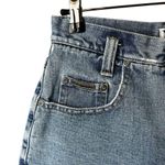 NY Jeans 90s Vintage High Waist Rolled Hem Cotton Distressed Denim Shorts Sz 4 Photo 2