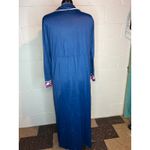 nightgown robe satin button front embroidered White Size L Photo 6