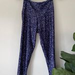 Onzie Star Print Athletic Leggings Blue White Ankle Athleisure Workout Active S Photo 6