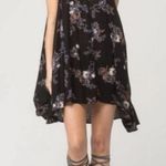 Free People Charcoal Floral V-Neck Tunic dress/Top M Photo 6