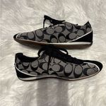 Coach  Devin stylish black grey logo sneakers size 8 y2k Photo 8