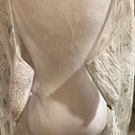 Trendy J's Women's Large Long Sleeve White Lace Top Photo 6
