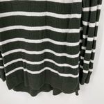 Old Navy Women's Size XL Olive Green & White Striped Pullover Hi-Lo Sweater Photo 7
