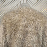 Chaser Faux Fur Lamby Bomber Jacket in Cream Photo 9