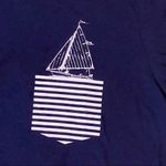 Nautica T-Shirt Top Navy White Sailboat NWT Photo 1
