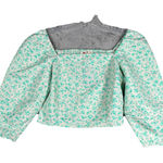 Levi's  Shirt Womens‎ Small Green White Floral Statement Blouse Fairy Cottagecore Photo 0